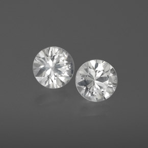 Achetez naturel 2,13ct blanc zircon gems, coupe roude, en provenance cambodge chez gemselect. en stock, livraison internationale!