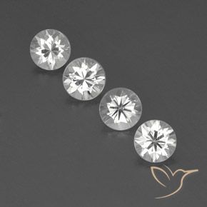 4.86ctw Naturel Blanc Zircon, Tour, VVS-VS