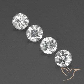 4.65ctw Naturel Blanc Zircon, Tour, VVS-VS
