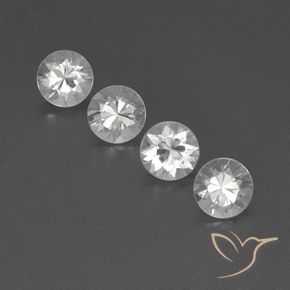 4.93ctw Naturel Blanc Zircon, Tour, VVS-VS