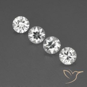 4.41ctw Naturel Blanc Zircon, Tour, VVS-VS