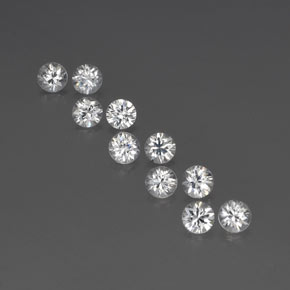 Achetez naturel ct blanc zircon gems, coupe roude, en provenance cambodge chez gemselect. en stock, livraison internationale!