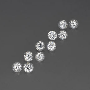 Achetez naturel ct blanc zircon gems, coupe roude, en provenance cambodge chez gemselect. en stock, livraison internationale!