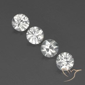 4.74ctw Naturel Blanc Zircon, Tour, VVS-VS