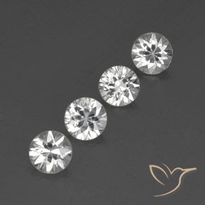 Achetez naturel 4.24ct Blanc Zircon gems, Coupe roude, En provenance Cambodge chez GemSelect. En stock, livraison internationale!