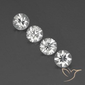 4.64ctw Naturel Blanc Zircon, Tour, VVS-VS
