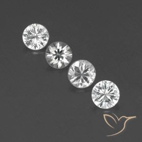 4.40ctw Naturel Blanc Zircon, Tour, VVS-VS