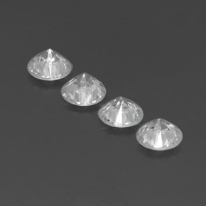 Achetez naturel ct Blanc Zircon gems, Coupe roude, En provenance Cambodge chez GemSelect. En stock, livraison internationale!