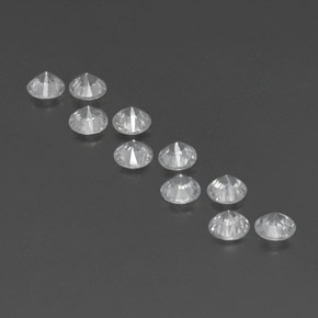 Achetez naturel ct blanc zircon gems, coupe roude, en provenance cambodge chez gemselect. en stock, livraison internationale!