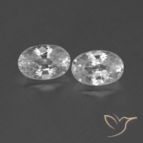 1.64ctw Naturel Blanc clair Zircon, ovale, VVS