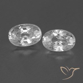 1.71ctw Naturel Blanc clair Zircon, ovale, VVS