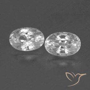 1.66ctw Naturel Blanc clair Zircon, ovale, VVS