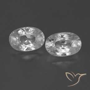 1.72ctw Naturel Blanc clair Zircon, ovale, VVS-VS