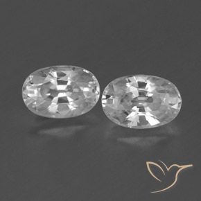 1.66ctw Naturel Blanc clair Zircon, ovale, VVS