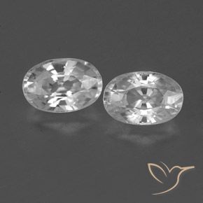 1.66ctw Naturel Blanc clair Zircon, ovale, VVS