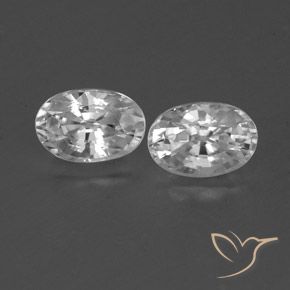 1.66ctw Naturel Blanc clair Zircon, ovale, VVS