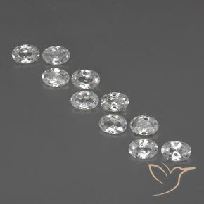 6.52ctw Naturel Blanc clair Zircon, ovale, VVS-VS
