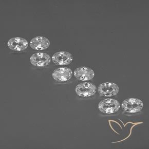 6.88ctw Naturel Blanc Zircon, ovale, VVS-VS