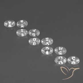 7.86ctw Naturel Blanc clair Zircon, ovale, VVS-VS