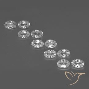 6.81ctw Naturel Blanc clair Zircon, ovale, VVS-VS
