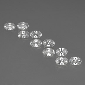 Achetez naturel 7,65ct blanc zircon gems, coupe ovale, en provenance cambodge chez gemselect. en stock, livraison internationale!