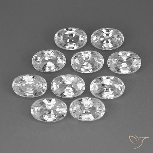 Shop natural 8.03ct Blanc clair Zircon gems, ovale, from Cambodge at GemSelect. In stock, global shipping!