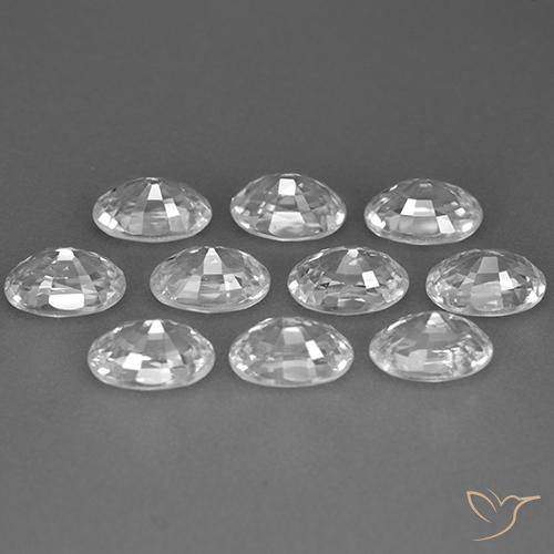 Shop natural 8.03ct Blanc clair Zircon gems, ovale, from Cambodge at GemSelect. In stock, global shipping!