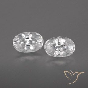 1.79ctw Naturel Blanc Zircon, ovale, VVS