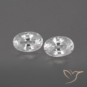 1.70ctw Naturel Blanc Zircon, ovale, VVS-VS