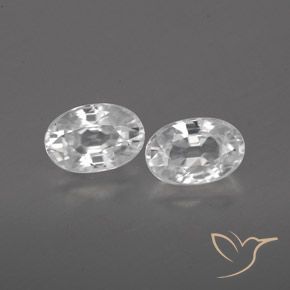 1.68ctw Naturel Blanc Zircon, ovale, VVS