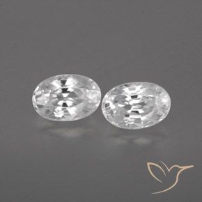 1.67ctw Naturel Blanc Zircon, ovale, VVS