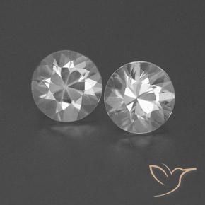 0.00ctw Naturel Blanc Zircon, Tour, VVS-VS