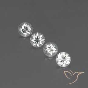 3.83ctw Naturel Blanc Zircon, Tour, VVS-VS