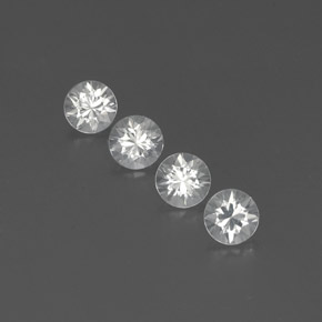 Achetez naturel 3,74ct blanc zircon gems, coupe roude, en provenance cambodge chez gemselect. en stock, livraison internationale!