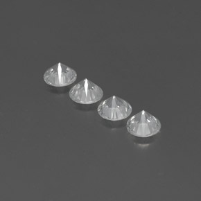 Achetez naturel 3,74ct blanc zircon gems, coupe roude, en provenance cambodge chez gemselect. en stock, livraison internationale!
