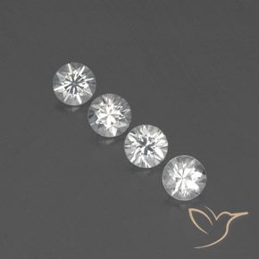 3.65ctw Naturel Blanc Zircon, Tour, VVS-VS