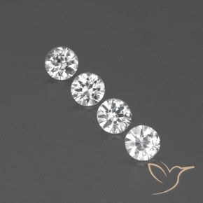 3.63ctw Naturel Blanc Zircon, Tour, VVS-VS