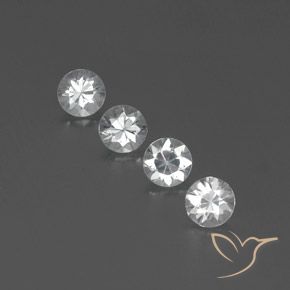 3.79ctw Naturel Blanc Zircon, Tour, VVS-VS