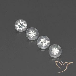 3.74ctw Naturel Blanc Zircon, Tour, VVS-VS