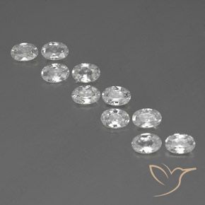 6.66ctw Naturel Blanc Zircon, ovale, VVS-VS