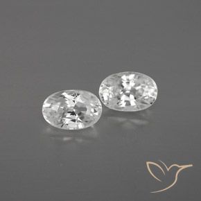1.66ctw Naturel Blanc Zircon, ovale, VVS