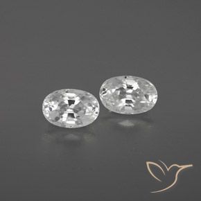 1.74ctw Naturel Blanc Zircon, ovale, VVS