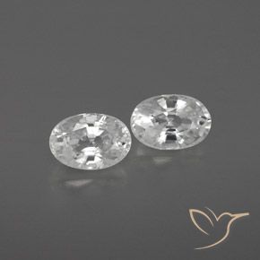 1.67ctw Naturel Blanc Zircon, ovale, VVS