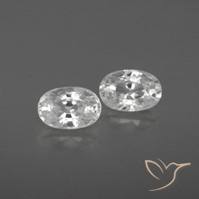1.71ctw Naturel Blanc Zircon, ovale, VVS