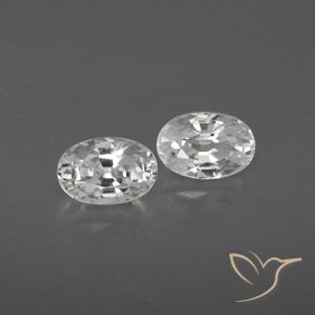 1.66ctw Naturel Blanc Zircon, ovale, VVS