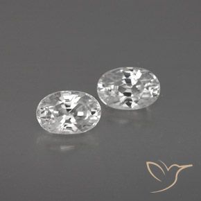 1.67ctw Naturel Blanc Zircon, ovale, VVS