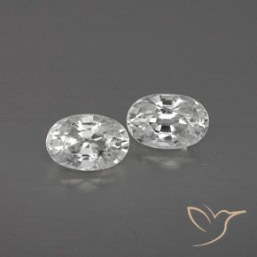 1.70ctw Naturel Blanc Zircon, ovale, VVS-VS