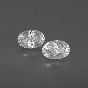 Achetez naturel ct Blanc Zircon gems, Coupe ovale, En provenance Cambodge chez GemSelect. En stock, livraison internationale!