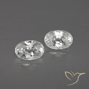 1.78ctw Naturel Blanc Zircon, ovale, VVS-VS