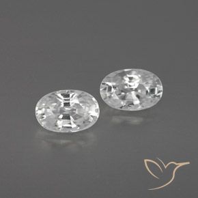 1.63ctw Naturel Blanc Zircon, ovale, VVS-VS